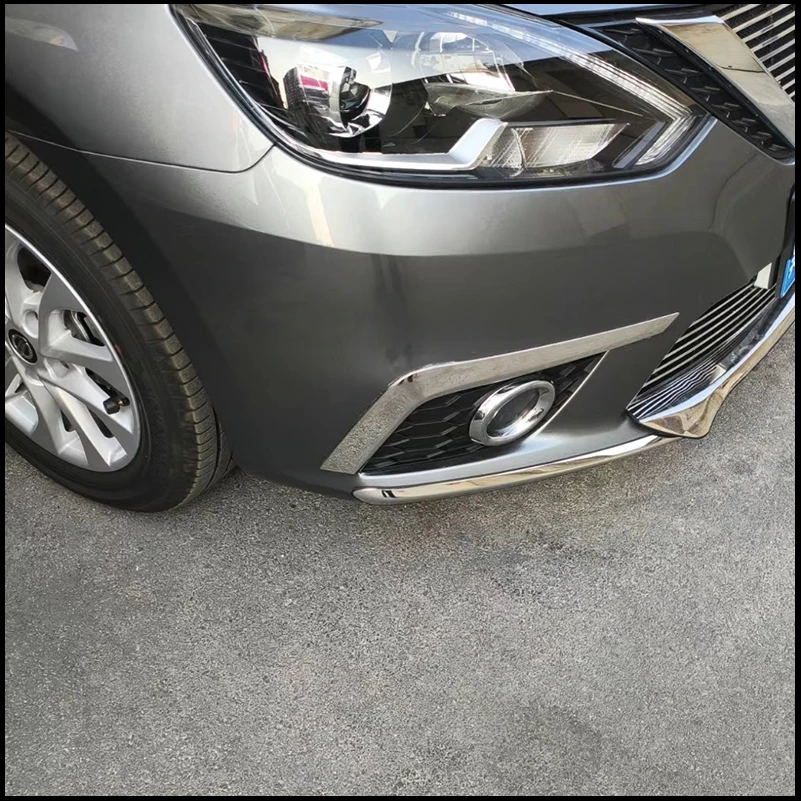 Фото Для Nissan Sentra 2016-2019 передняя противотуманная фара, противотуманная фара, крышка, отделка, молдинг для бровей, украшение, автомобильные аксессуары №1
