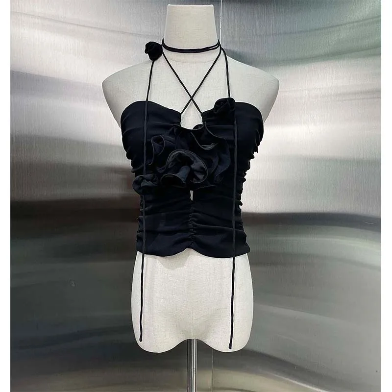 22 весенний дизайнерский черный сексуальный корсет укороченные топы женские