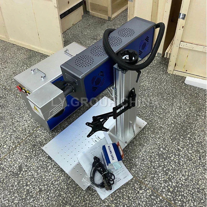 Лазерная маркировочная машина CO2 40 Вт с инструкцией для курения и вращающейся