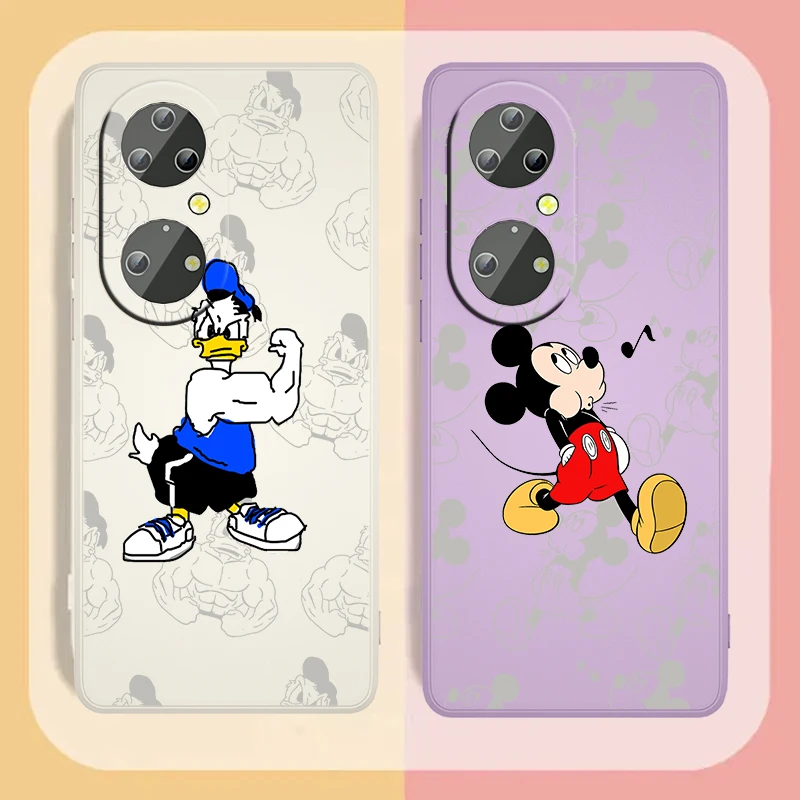 

The most fashionable disney cartoon For Huawei P50 P40 P30 P20 P Smart Pro Lite Z E 2017 5G Liquid Rope Phone Case Capa Cover