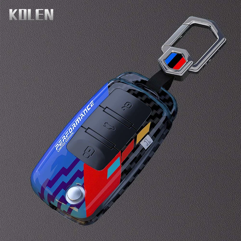 

Чехол для ключа автомобиля из углеродного волокна ABS для Volkswagen VW Polo Golf Passat Tiguan Beetle Caddy T5 Up Skoda Octavia Seat Leon Altea