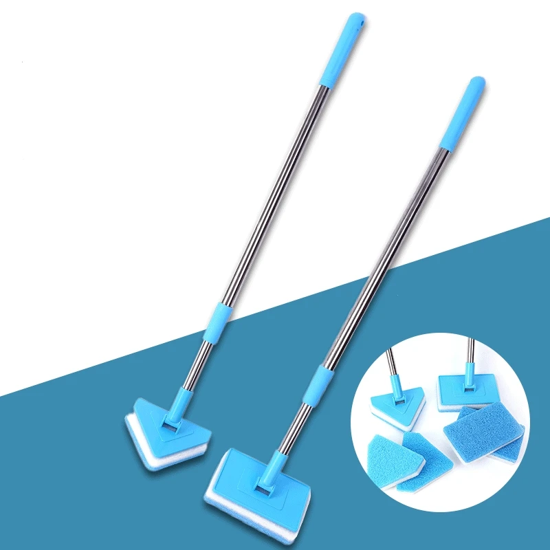 

Регулируемый скребок для очистки на 180 °, аквариумная Двусторонняя губка для очистки водорослей из стекла, 55-95 см, растягивающаяся щетка для очистки