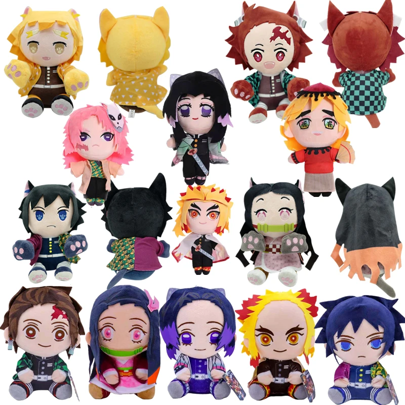 

Demon Slayer Manga Doll Kimetsu No Yaiba Tanjirou Nezuko Devil's Blade Anime Plush Stuffed Toy Cute Dolsl Children's Gift Decor