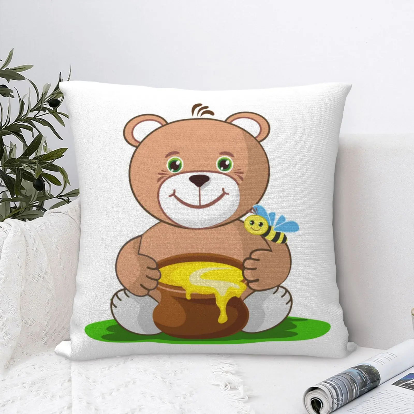 

Мультяшный медведь 10 подушка чехол на молнии аксессуары для домашнего декора подушка чехол s Мягкие подушки Чехол для дивана