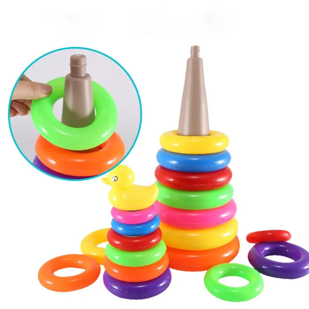 

Игра для родителей и детей, пластиковая цементная игрушка для раннего развития, детские игрушки Монтессори, штабелируемое кольцо, башня, игрушка, игра для развития