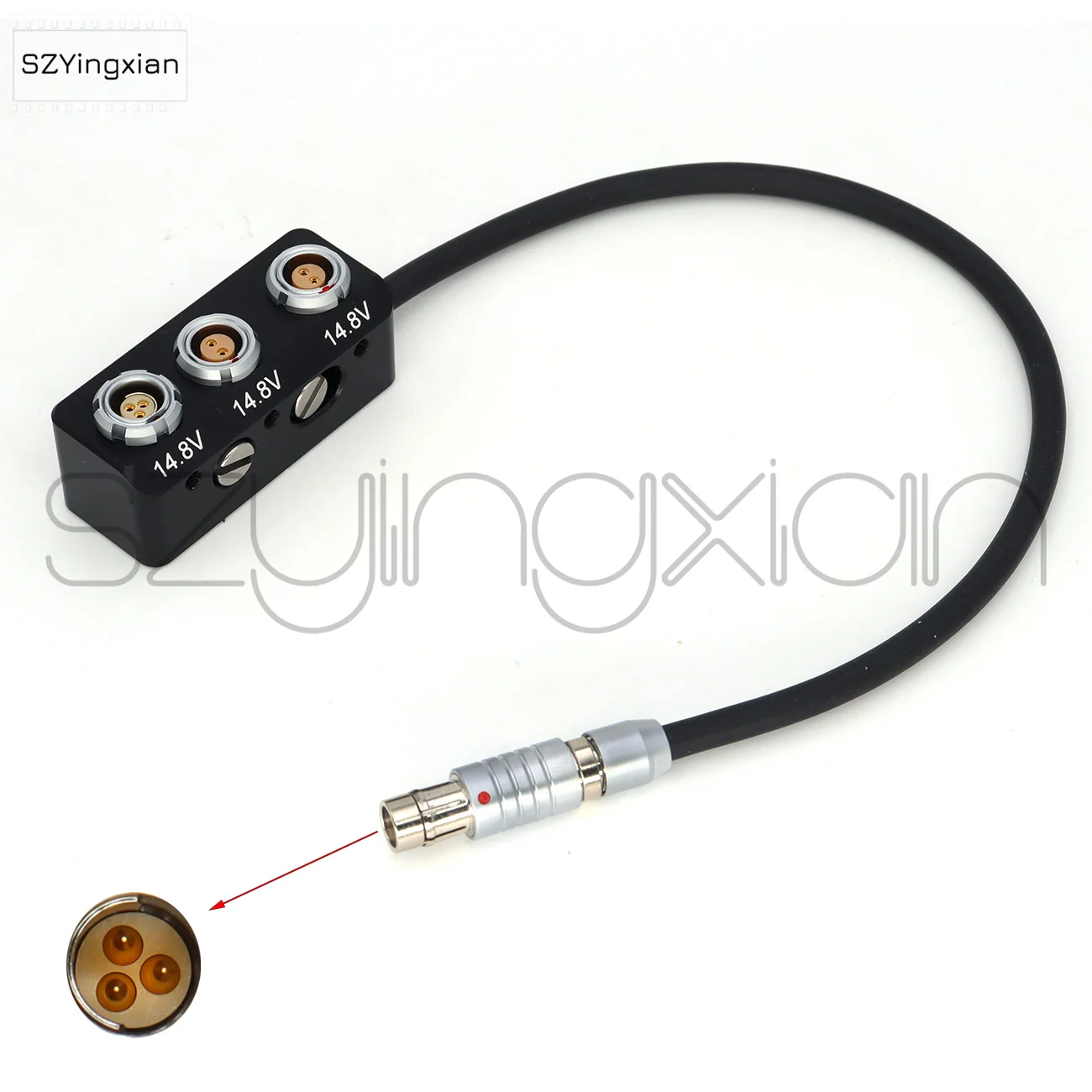 

Камера RED/ARRI/SONY RS 3-контактный на 2x0B 2-контактный гнездо + RS 3-контактный гнездовой распределитель питания, 3-контактный удлинительный кабель RS поддерживает старт/стоп