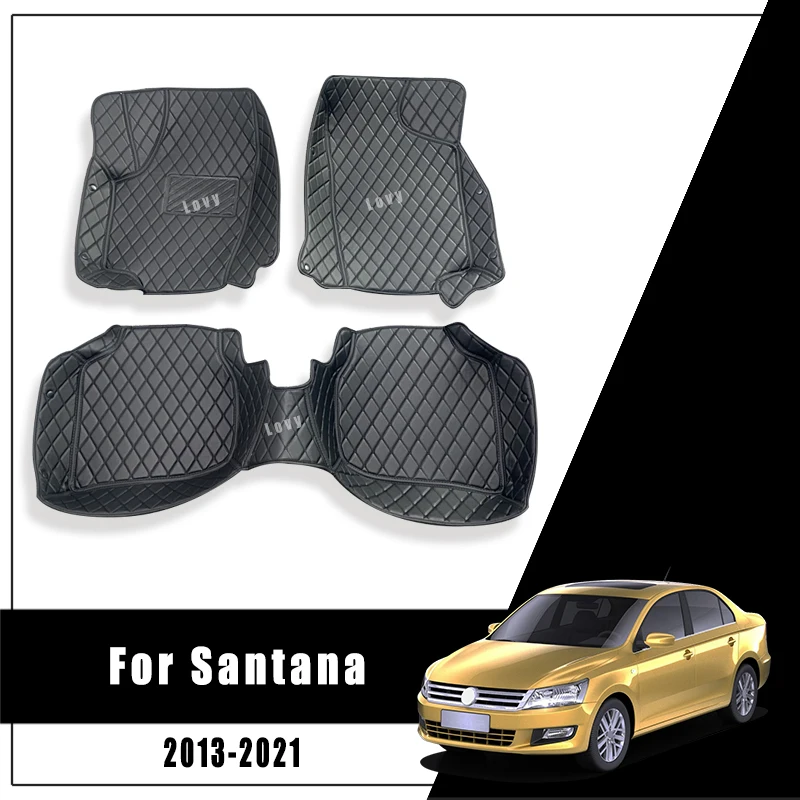 Фото Коврик для пола автомобиля, коврик для багажника для Volkswagen VW Santana 2013-2021, аксессуары для интерьера автомобиля №1