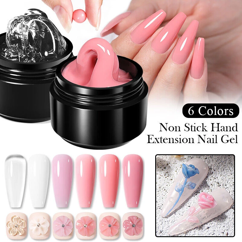 

Hard Jelly Extension Nail Gel Polish French Nails Nude Pink White Clear Fibre Glass Gum For Manicure Extend Nail Extension Gel