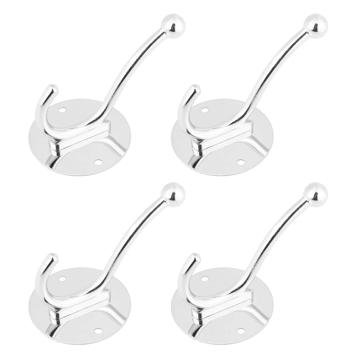 

4pcs Stainless Steel Bath Towel Hook Clothes Hat Hooks Punch Hangers Wall Hooks for Home Kitchen