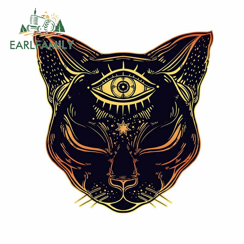 

EARLFAMILY 13 см x 12,5 см для египетского кота виниловые автомобильные наклейки индивидуальные пользовательские печать окна декоративные наклейки для автомобиля