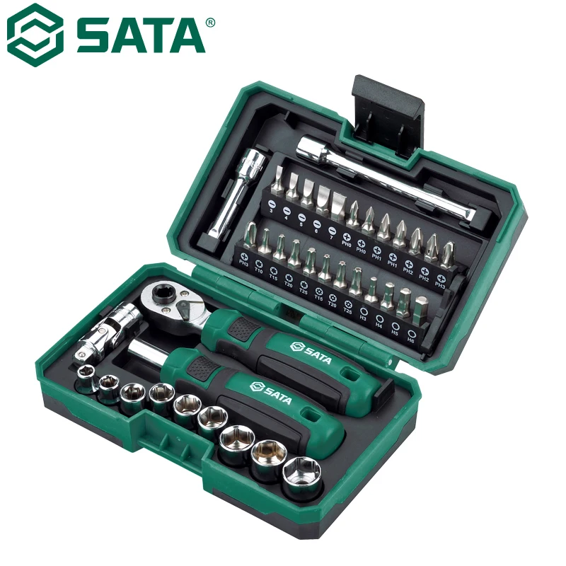 

SATA 05498 Комплект гаечных ключей с трещоткой 38 шт