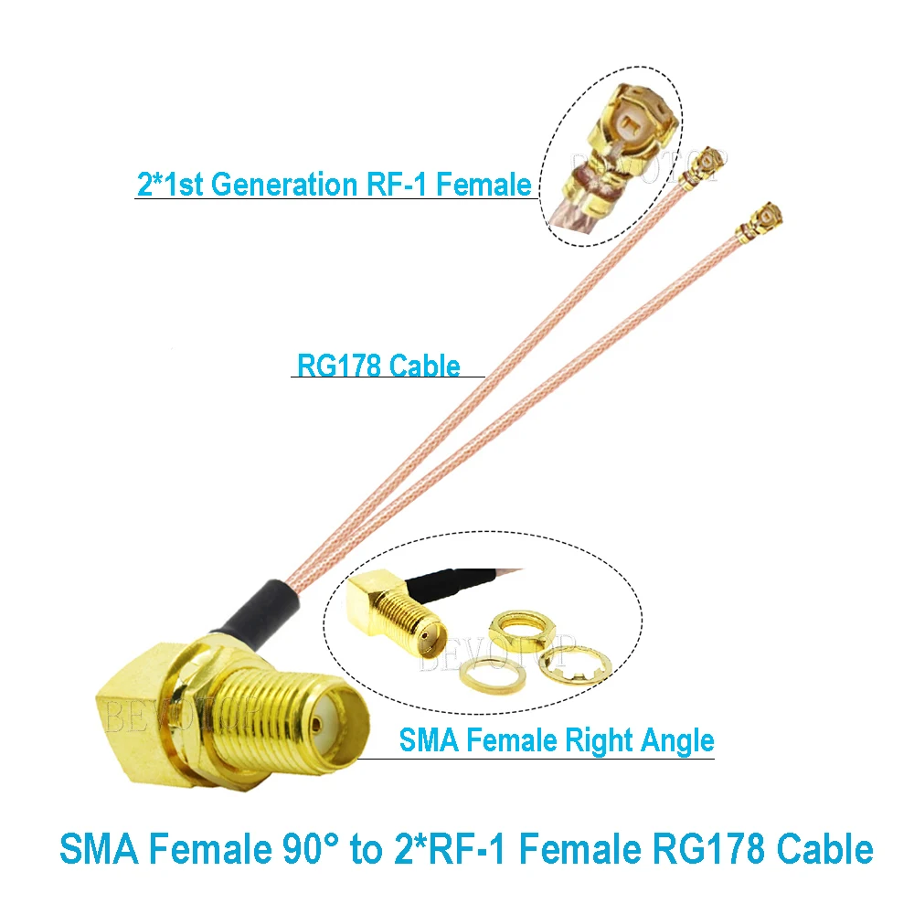 

BEVOTOP разветвитель SMA на 2 U.FL RG178 10см