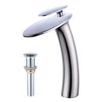 Wovier Basin Modern Waterfall Bathroom Chrome Faucet with Supply Hose, Mixer Tap Wash basin Faucet Single Handle Tall Body USA