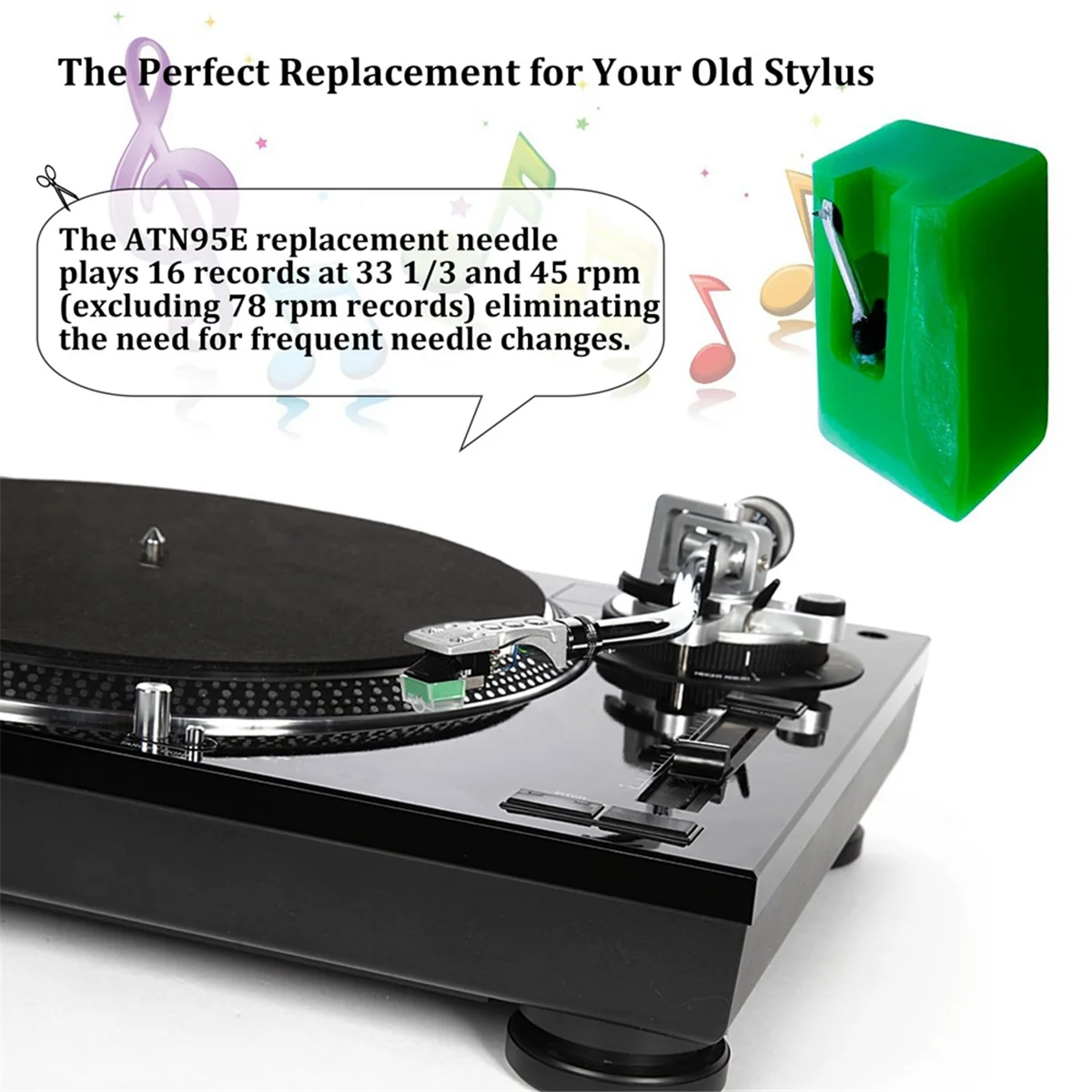 Сменный стилус для Audio Technica AT95E ATN95E AT93 AT3400 AT3450 LP аксессуары проигрывателя