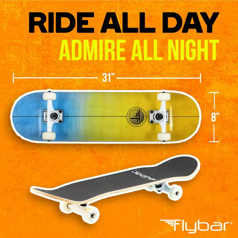 

Free shipping for Beginners, Complete Standard 31 Inch Skateboard, Double Kick, 8 Skateboard grip tape Fingerboard Longboard whe