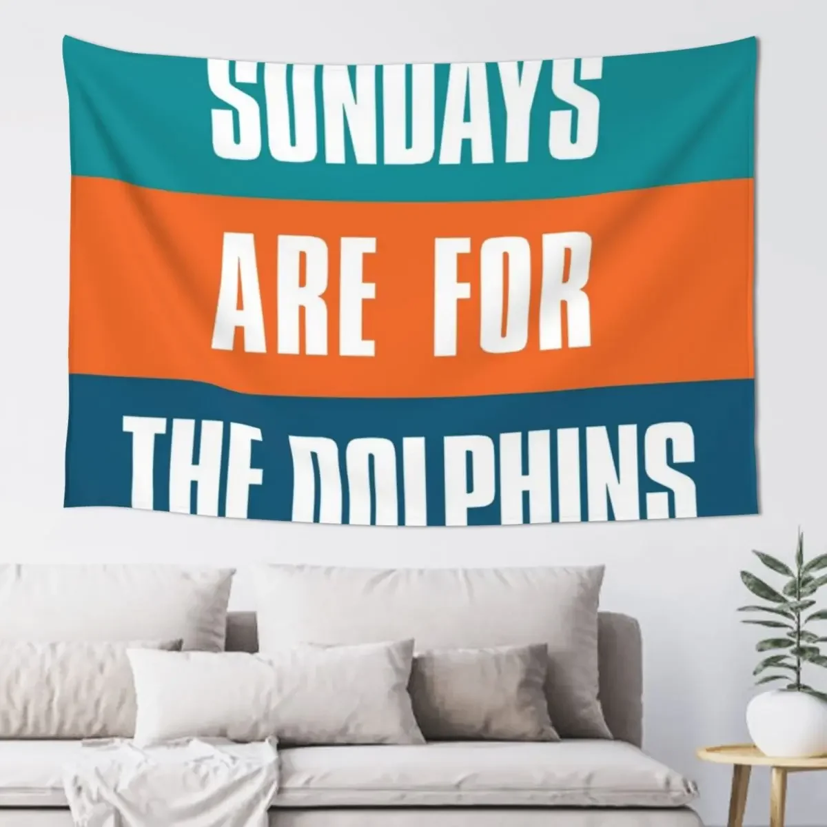 Sundays are for The Dolphins гобелен для футбольных болельщиков Майами спальни