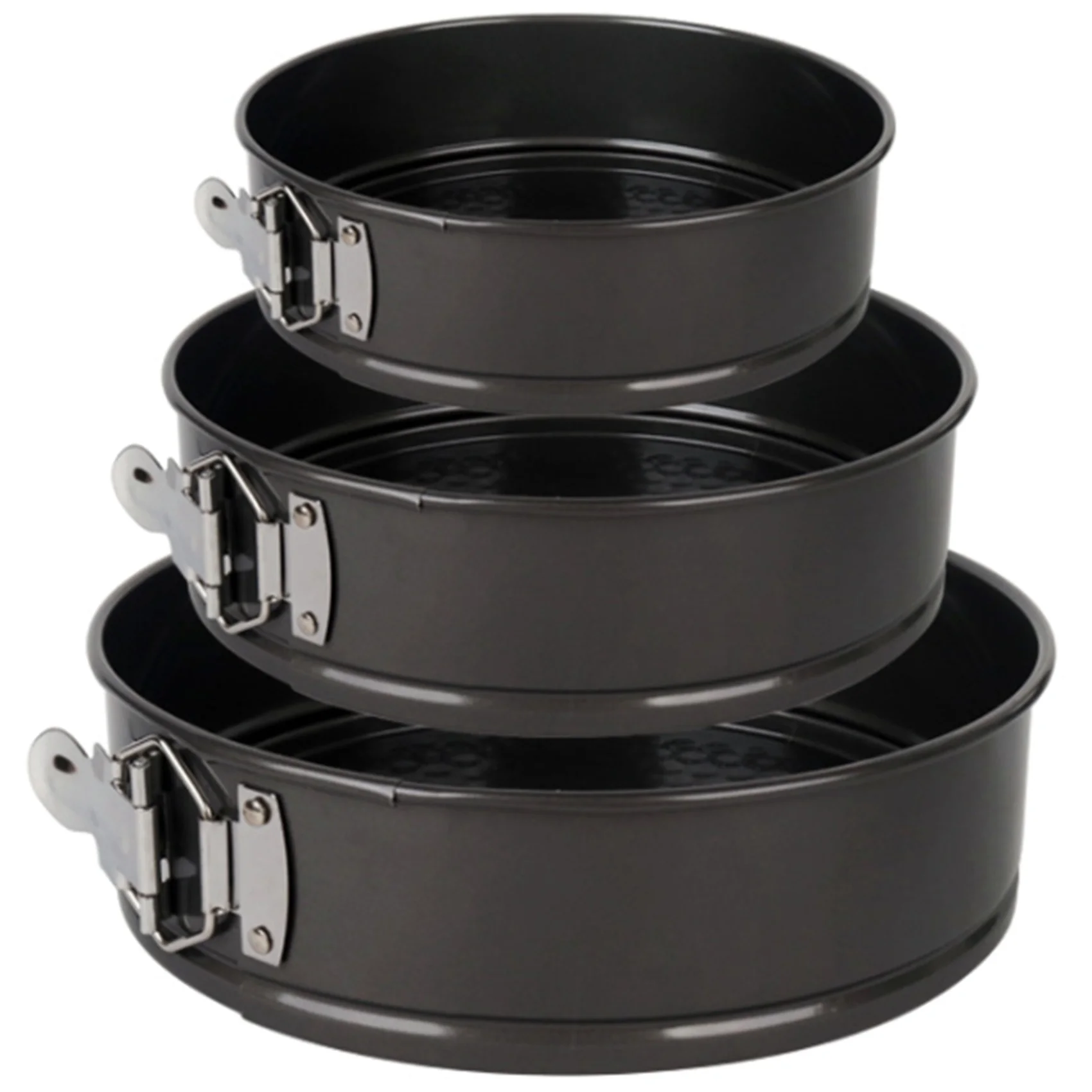 

3Pcs/Set Cake Pan for Baking Removable Bottom Non-Stick Springform Cheesecake Pan Leakproof Round Cake Mold Cake Pan Set