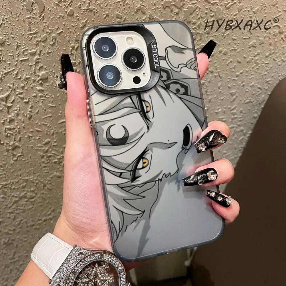 Фото Чехол для телефона Inuyasha Sesshoumaru для iPhone 17, 16, 15 Pro MAX, 14, 13, 12, 16e, 15 Pro Plus, 17 Air, серебристый корпус, IMD-чехлы №5
