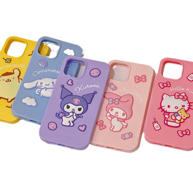 

Cinnamoroll Kuromi Kawaii My Melody мобильный телефон Soft чехол Anime Sanrio подходит для Iphone12/13/14 мобильный телефон, защита от падения