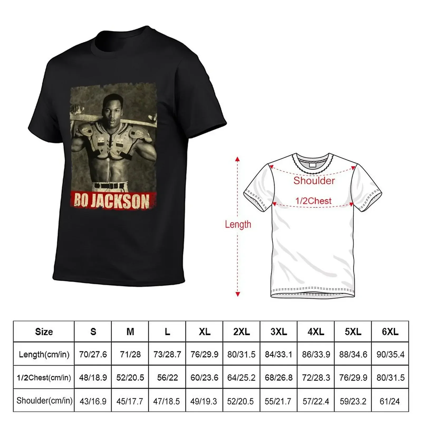 Футболка Bo Jackson в стиле ретро Мужская футболка хлопковые футболки с графическим