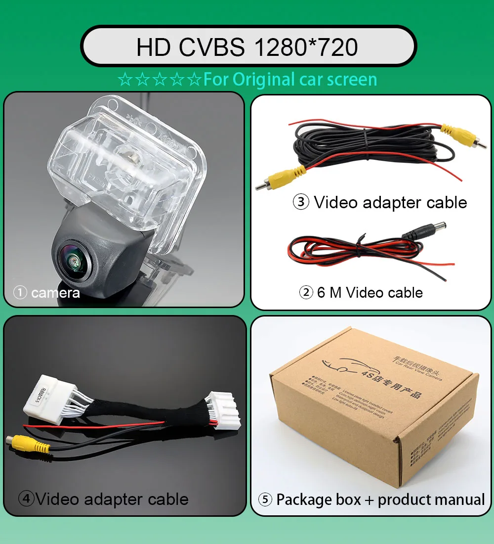

HD CVBS Автомобильная резервная камера заднего вида «рыбий глаз» для Mazda Cx-5 CX5 KE 2015 2016 2017, автомобильная камера заднего вида OEM, оригинальный автомобильный экран