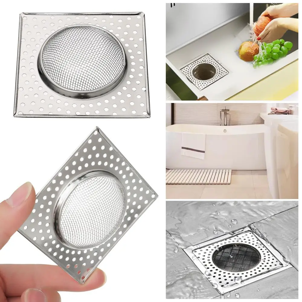 

Stainless Steel Anti-Blocking Floor Drain Net Cover Shower Drain Hole Strainers Bathroom Sewer Anti-debris Hair Catchers Mesh