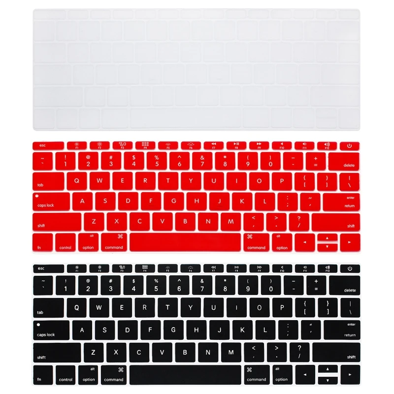 

Силиконовый чехол для клавиатуры ноутбука MacBookPro 12 дюймов A1708 2016 2017 2018 Защитная пленка для клавиатуры защитная пленка 63HD
