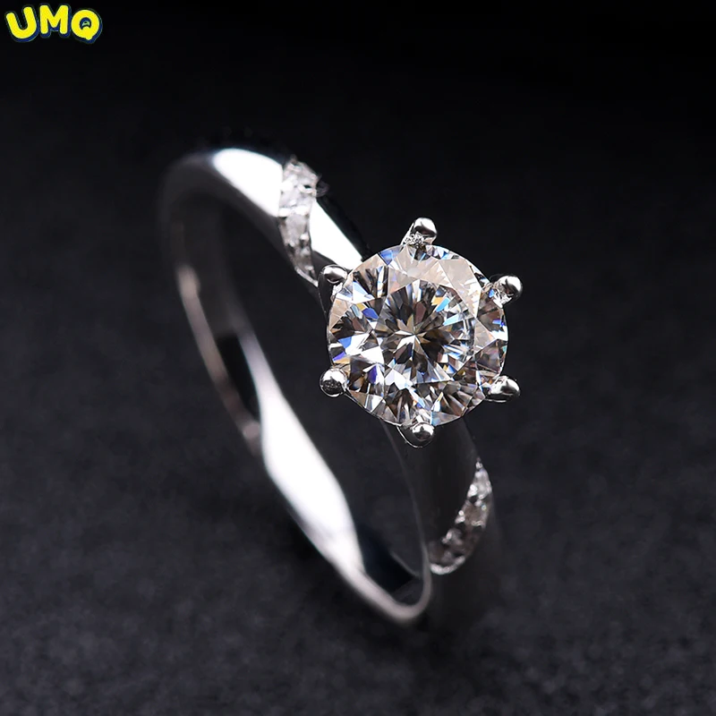 

18k Gold Custom Imported American Mosan Diamond Ring, Wedding Ring for Men and Women, One Carat, 80 Cent Pair Ring