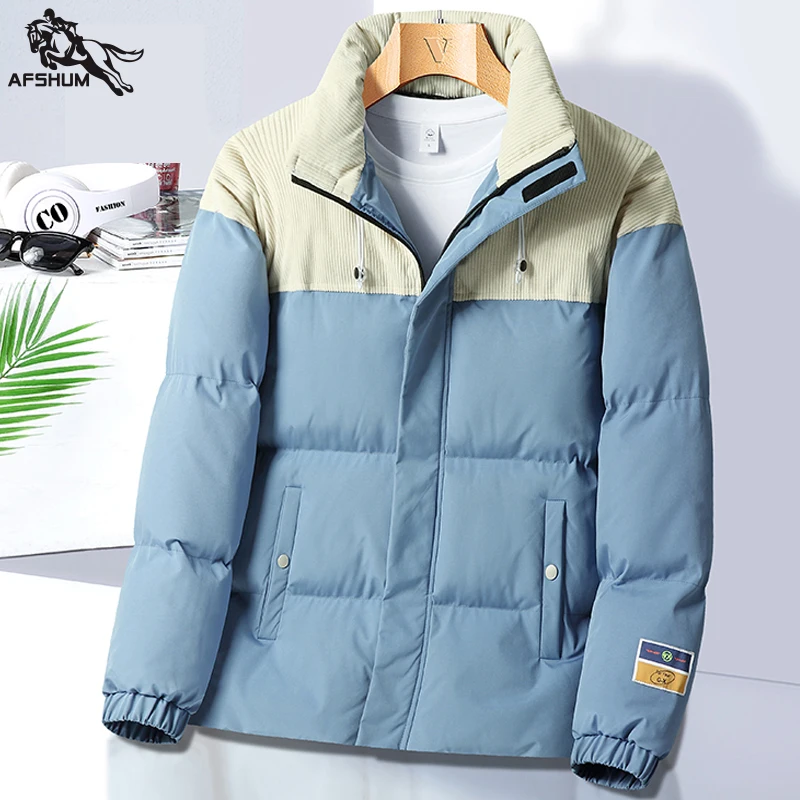 Jacket men parka 5XL 6XL 7XL 8XL Winter New jacket Mens  hickening splicing coats printing men's casual warm jackets coat 6931