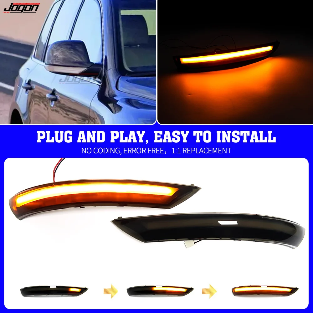 

Для Volkswagen Touareg 2007-2010 1st 7L, модель Facelift, светодиодный сигнал поворота, динамический индикатор для зеркала заднего вида, аксессуары