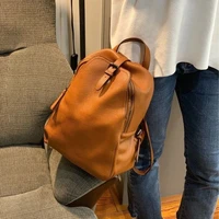 leather top layer cow leather backpack womens high sense famous luxury brand women backpack retro high quality fashion backpack