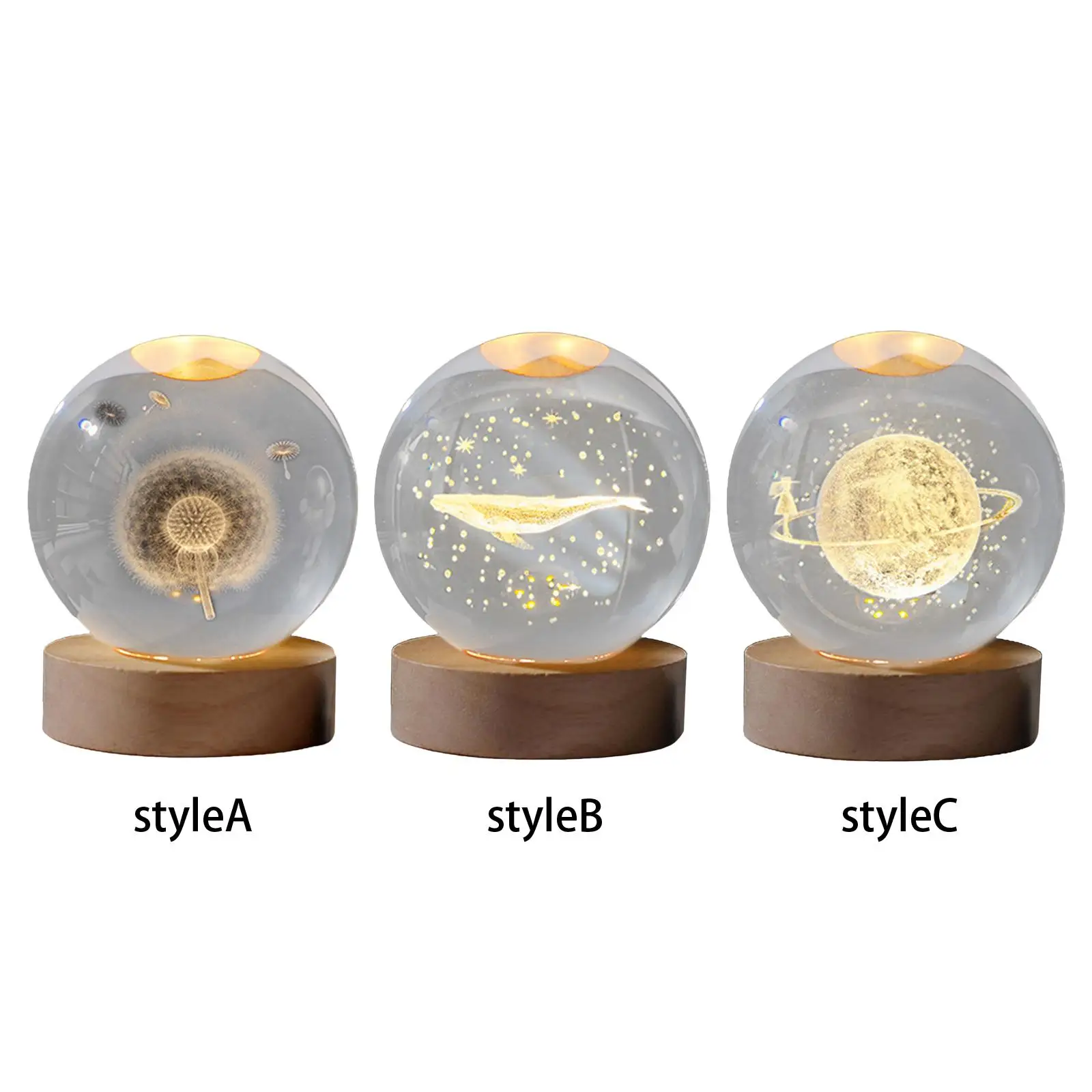 

Ball Night Light with base for Christmas Kid Gift Office Decoration