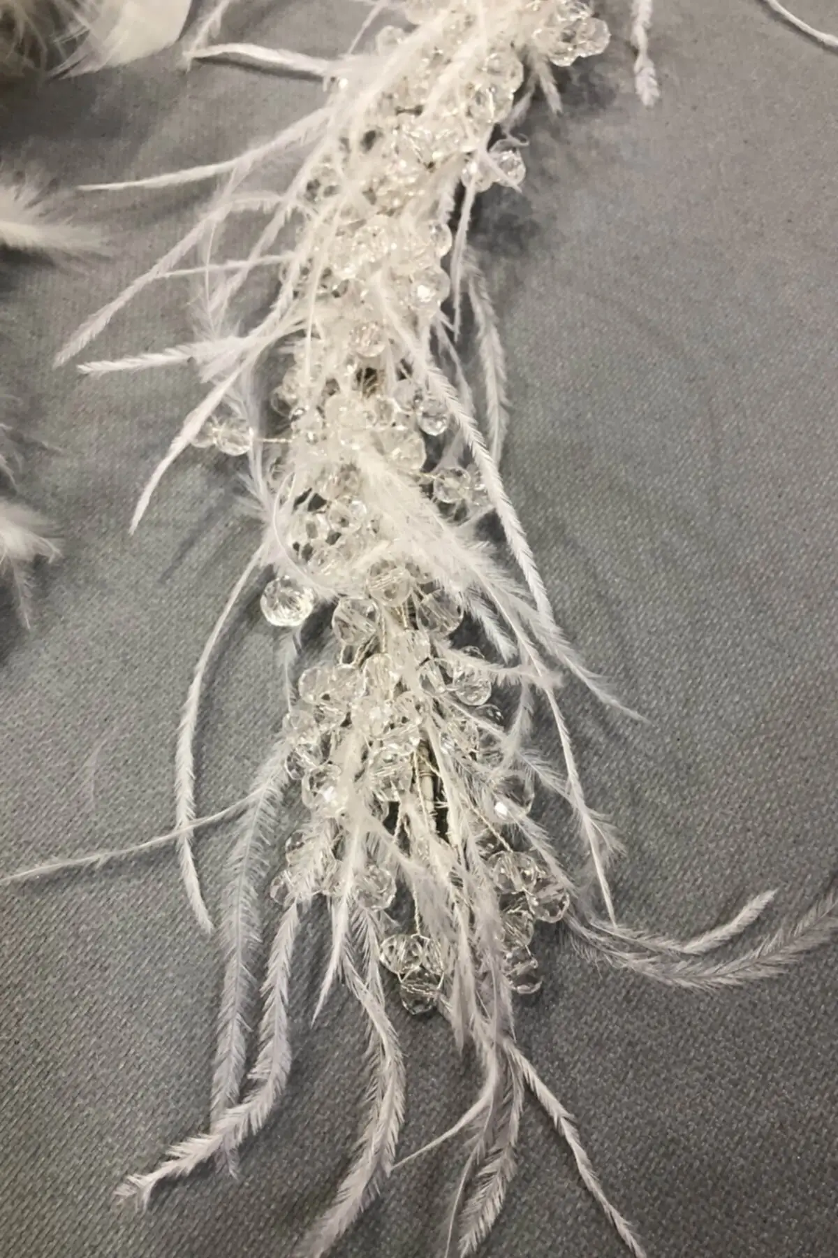 

Bridal Accessories White Wind Crystal Hairy Turban And Hair Accessory Wedding Handmade For Bride And Bridesmaids