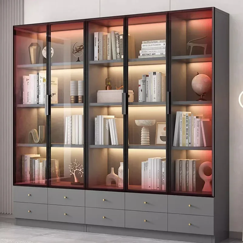 Библиотека для хранения Книжный шкаф Склад Полка-органайзер Стеллаж спальни