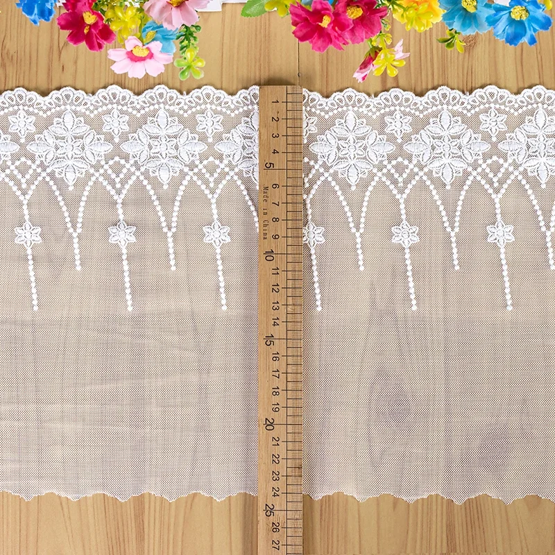 Мягкая марлевая кружевная отделка с вышивкой хлопчатобумажная лента сделай сам