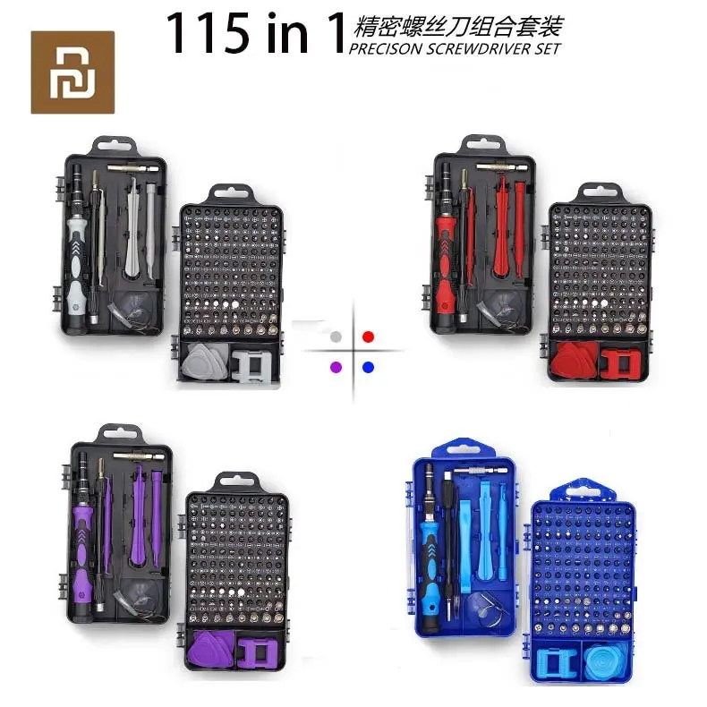 

XIAOMI Precision Screwdriver Set Mobile Repairing Tool 115 In 1 Multi-Function Hand Screwdriver Computer Install Screwdriver Bit