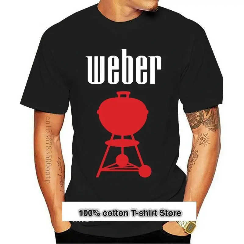 

Camiseta de algodón para hombre, camisa de marca weber bbq 2, negra, nueva moda