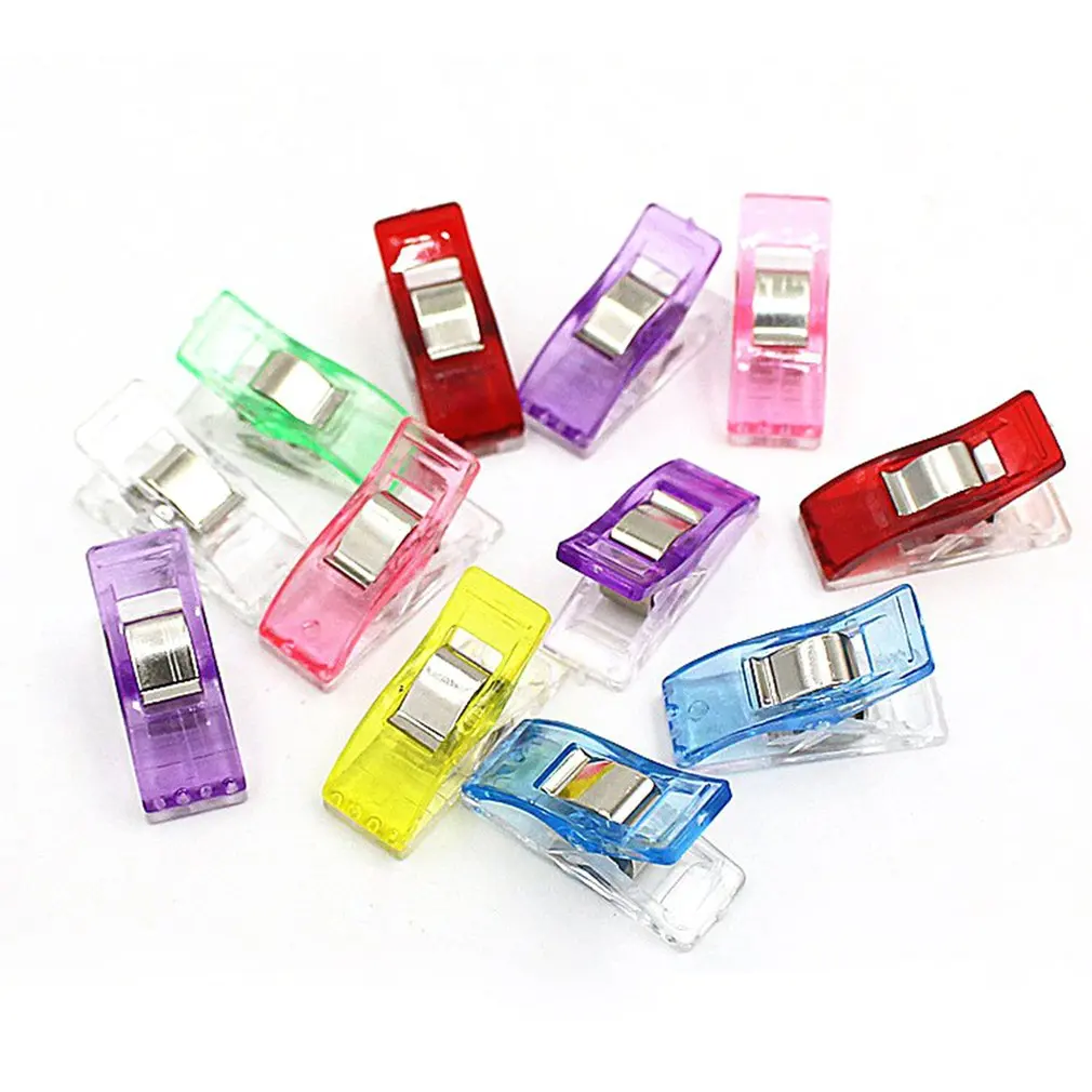 

Sewing Clips Plastic Clamps Fabric Quilting Crafting Crocheting Knitting Paper Binding Clips Sewing Clothespins for Patchwork