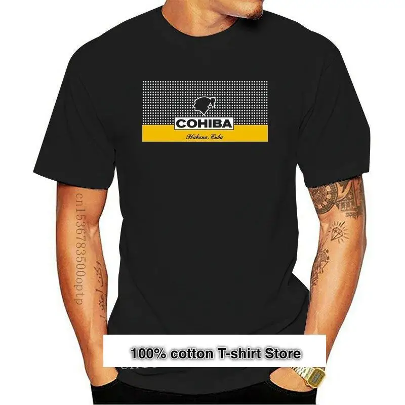 

Camiseta Cohiba с логотипом сигареты для мужчин, camisa negra для gimnasio, S, M, L, nueva