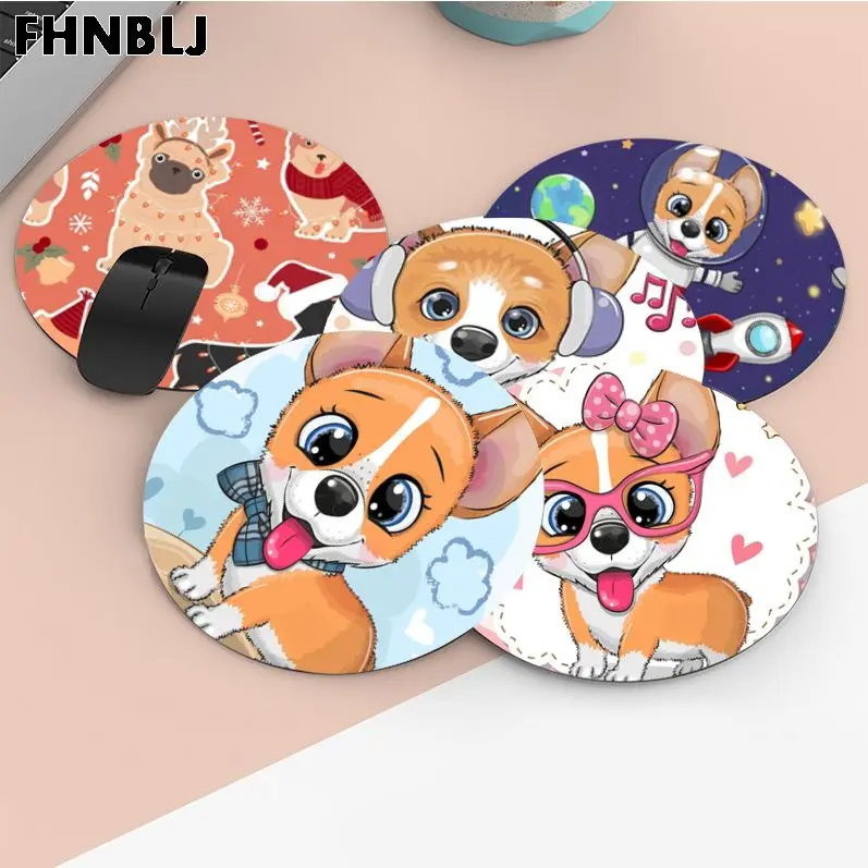 

Welsh Corgi Lovely Animal Animation Round Kawaii Cartoon Anime Gaming Mouse Pad Keyboard Mouse Mats Deskpad Girls Deskpad