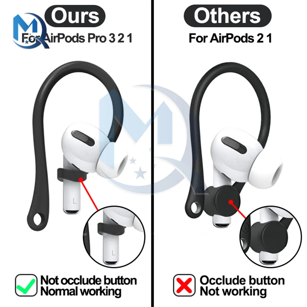 Спортивные силиконовые ушные крючки для Apple AirPods pro аксессуары противоударные