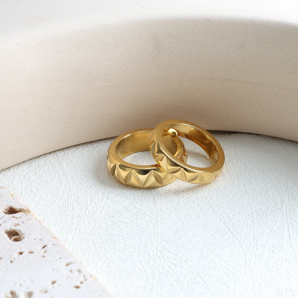 ZMfashion 5 мм 7 пара обручальных колец корейские простые треугольные дуговые кольца