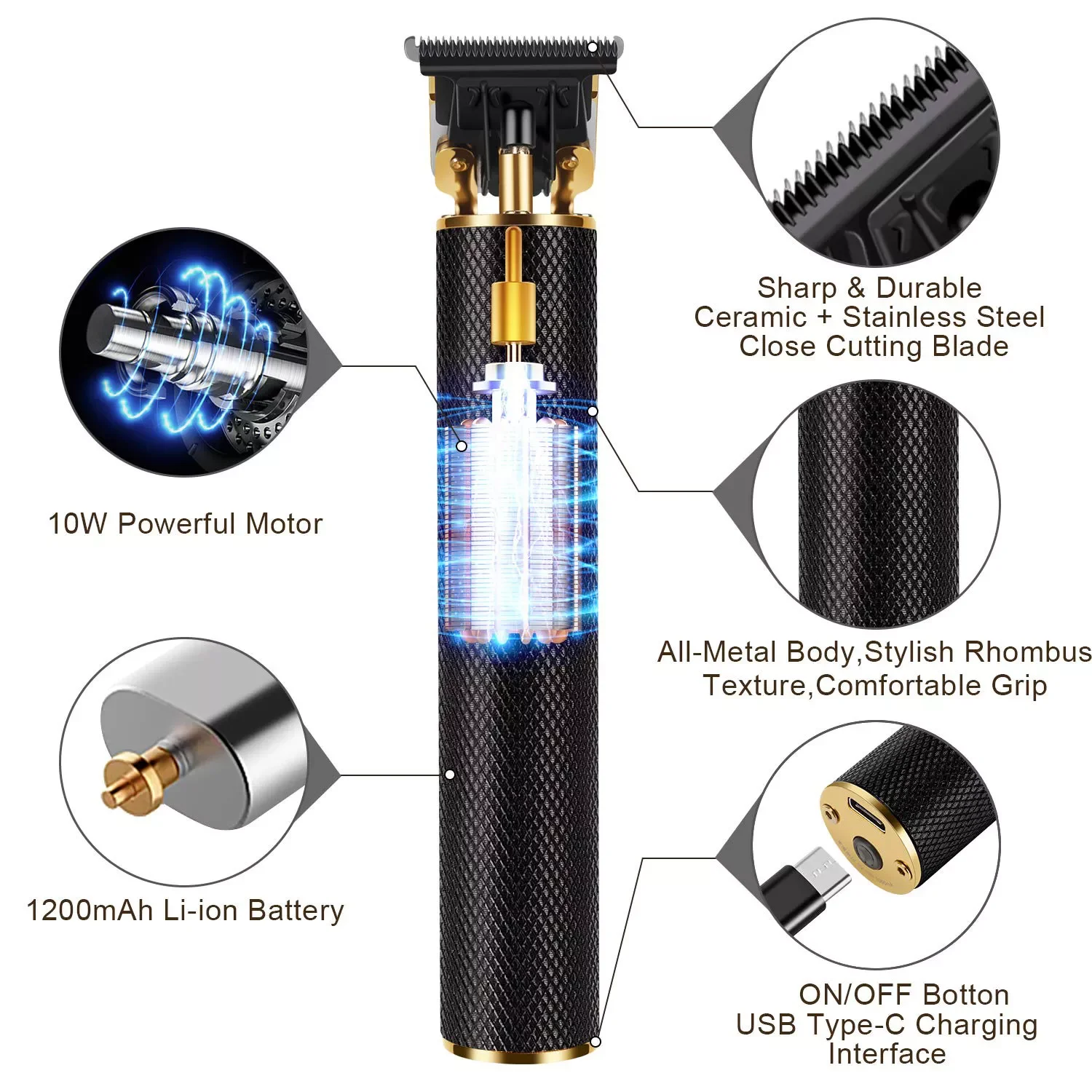 

NEW2023 USB Hair Clippers Rechargeable Shaver Beard Trimmer 2021 Professional Men Hair Cutting Machine Beard Barber Hair Cut