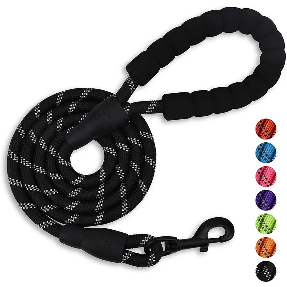 

Dog Leash Highly Reflective Strong Nylon Leash with Comfortable Padded Handle Heavy Duty Durable Training Dog Leashes Ropes 1.5M