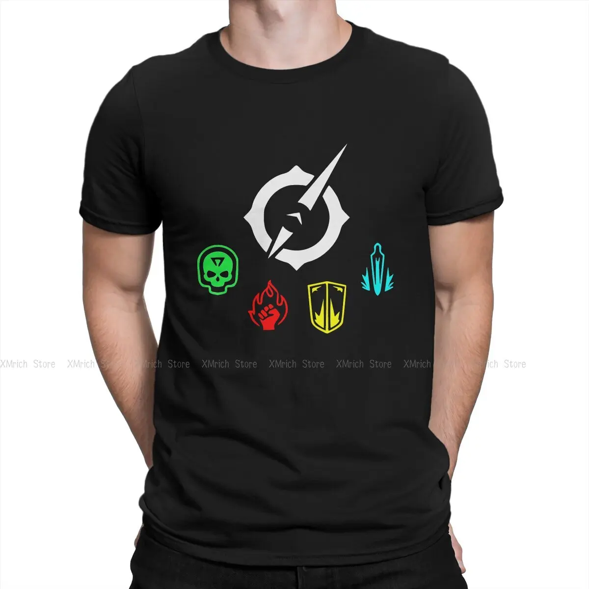 

The Four Classes Multicolor Men T Shirts Outriders Trickster Pyromancer Game Vintage Tee Shirt Pure Cotton Gift Idea Tops