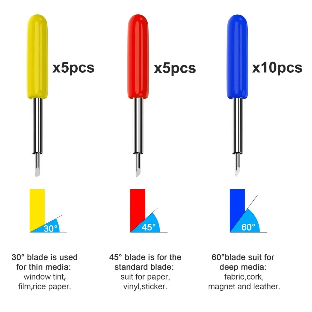 

Сменные лезвия JUSTINLAU для Cricut 30/45/60 градусов