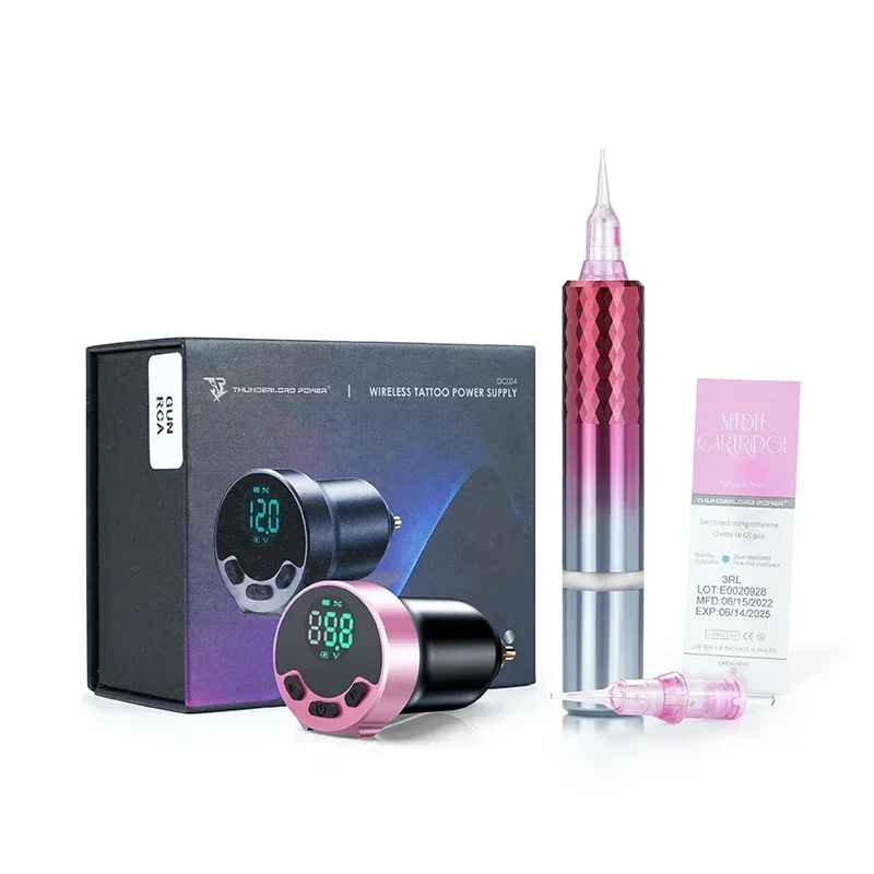 2 5 мм-StrokeTp009 вращающаяся тату-ручка Dc004 беспроводной набор для татуировки