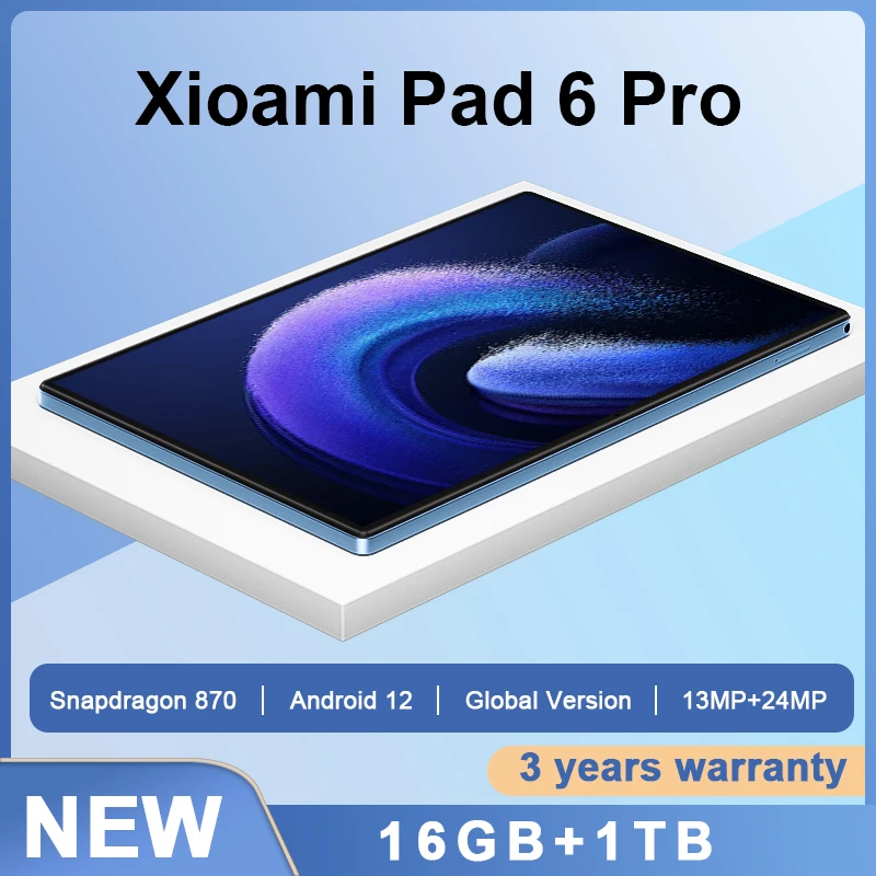 

2023 Original Global Tablet Pad 6 Pro Android 12 Snapdragon 870 Octa Core 11 Inch Tablets PC 1024GB SIM Card 5G WIFI Mi Pad 6