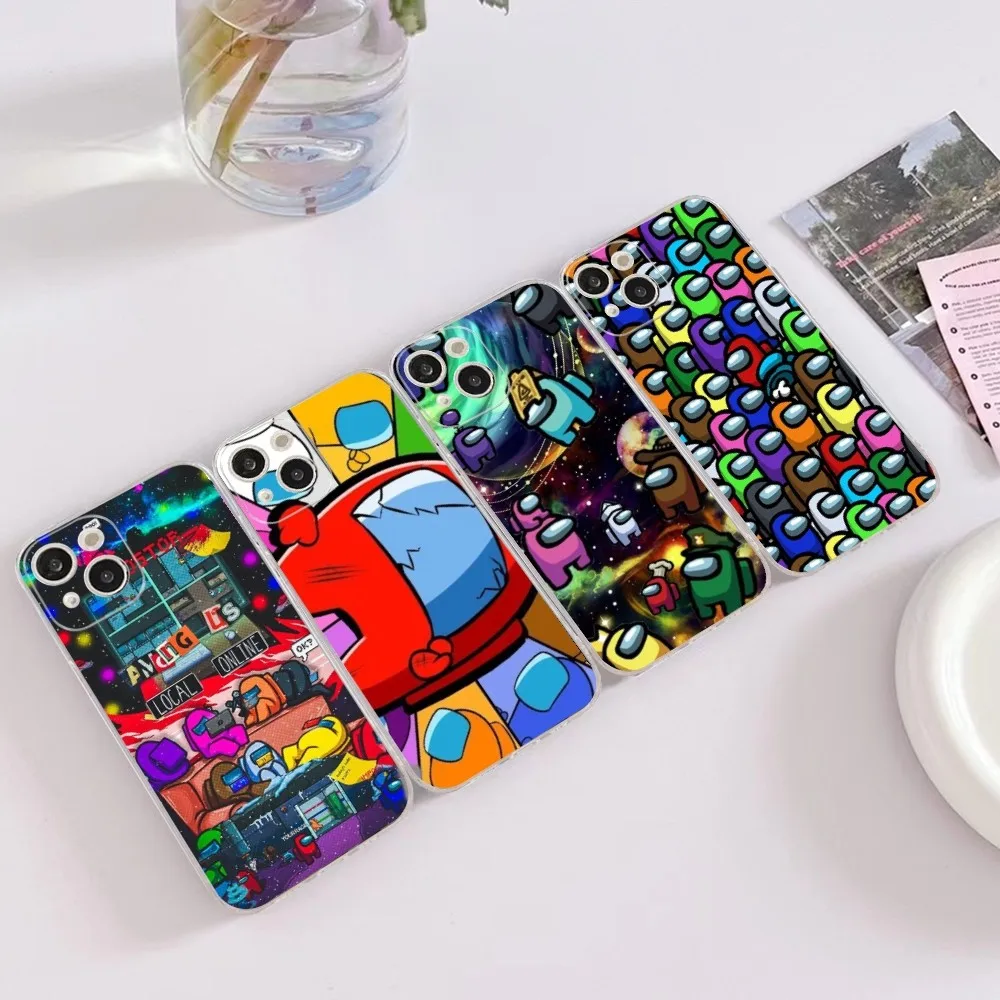 

Game A-Among US Phone Case For iPhone 14 13 12 Mini 11 Pro XS Max X XR SE 6 7 8 Plus Soft Silicone Cover