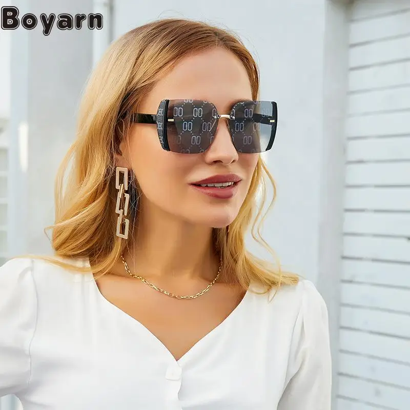 

Sunglasses Women's Uv Resistant Sunglasses Fashion Frameless Sunglasses Women's Boyarn Luxury Brand Design Trends Sunglasses Cro